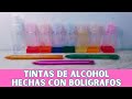 🤯 Cómo hacer Tinta Al ALCOHOL ARTESANAL con Bolígrafos | Homemade alcohol inks using pens 🖊️