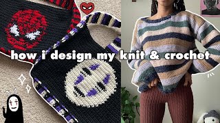 How I design for crochet & knit: designs, measurements, graphs  ‧͙*̩̩͙❆ ͙͛ ˚₊⋆