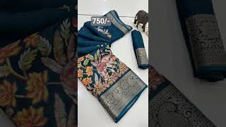 ✨moss mellow 3D print beautiful Banarasi border price : 750/- order no. 8595050571🥰