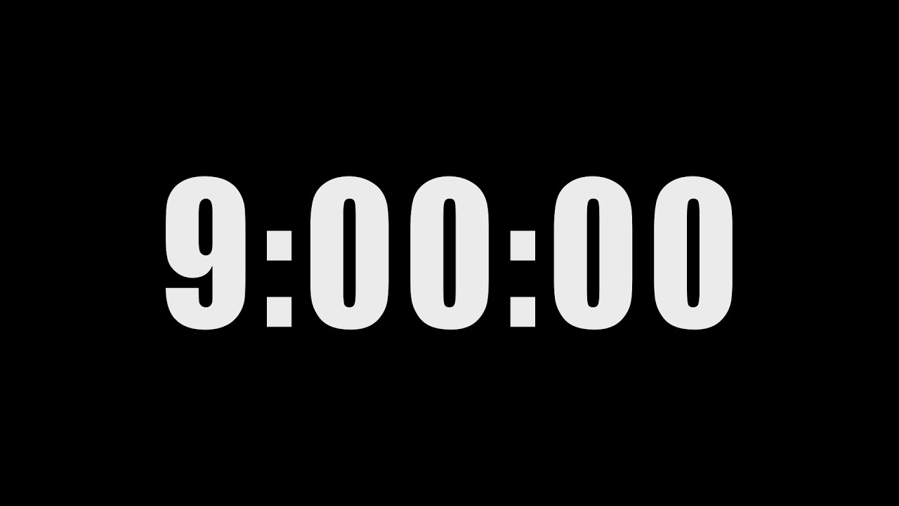 9 Hour Countdown Timer - YouTube