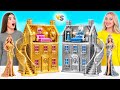 私たちは素晴らしい人形の家を作ります金対銀チャレンジ | ミニ ビルド アイデア Multi DO Smile