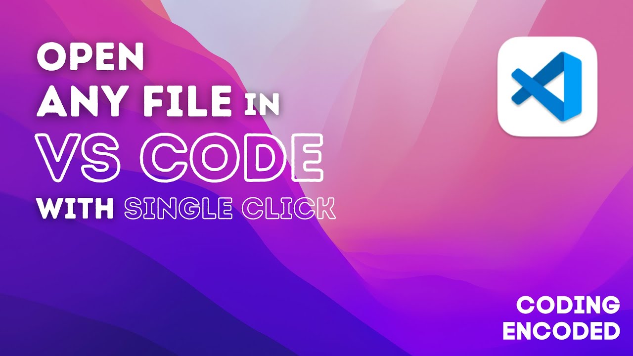 How to open any file in VS Code with a single click on a Mac - YouTube