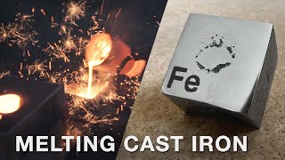 Melting cast iron at home  Element Cube Collection (DIY)