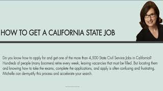 How To Get A California State Job With Michelle Allen -  A Podcast