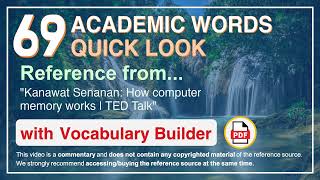 69 Academic Words Quick Look Ref From Kanawat Senanan How Computer Memory Works Ted Talk