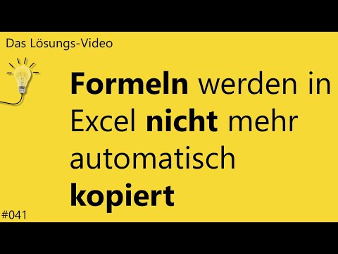 The #SolutionVideo 041: Excel formulas no longer copying automatically
