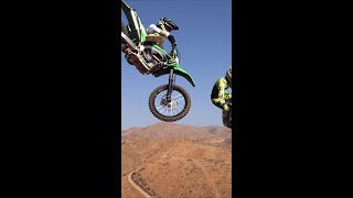 Jeremy McGrath and Axell Hodges giving a free style clinic aboard the limited-edition #KX450SR. screenshot 2