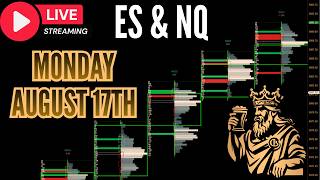 🔴Live: ES | NQ Futures Trading. Order Flow | Volume Profile. Apex | August 17th.