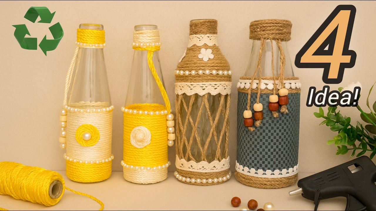 How to Turn Empty Glass Bottles into DIY Home Decor