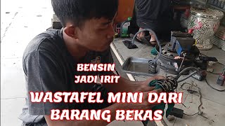 RAKIT WASTAFEL MINI DARI BARANG BEKAS UNTUK SERVICE MOTOR#wastafelmini#manfaatbarangbekas#