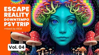 ESCAPE REALITY | Downtempo Psy Trip | mixed by KIDA | 1-hour AI Animation #escapall