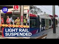 Commuter chaos after light rail fire | 9 News Australia