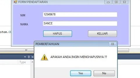 Membuat Message Box Di Visual Studio 2010