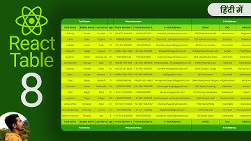 Column Visibility - React Table 8 - हिंदी में