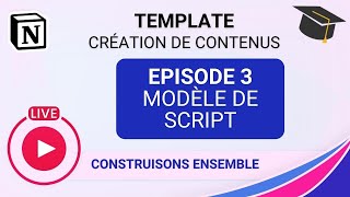 Template Création de contenus : Ecrire un script