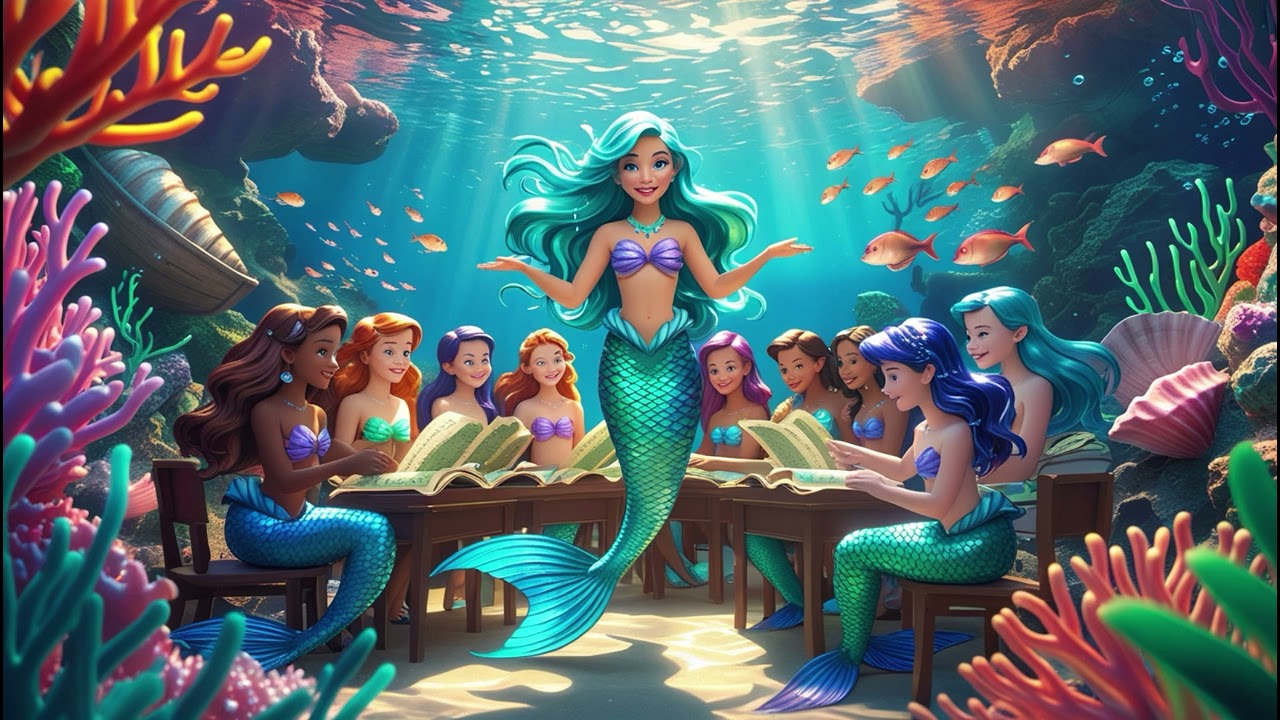 The Mermaid's Underwater School Song | Nursery Rhymes & Kids Songs