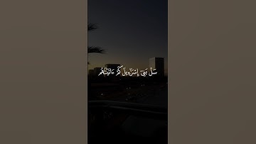سَلْ بَنِي إِسْرَائِيلَ كَمْ آتَيْنَاهُم مِّنْ آيَةٍ بَيِّنَةٍ ۗ || سورة البقرة #علاء_عقل 🤍🌱