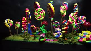 Diorama of Candyland Board Game   Part 1 Lollipop Forest #diorama  #miniature  #diy #craft #candy