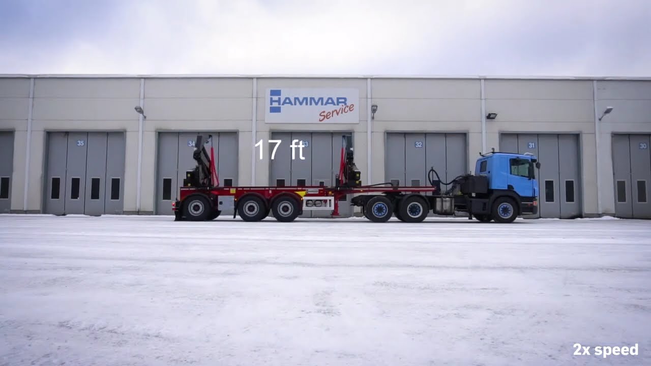 Telescopic Sideloader chassis with Hammar parallel sliding option