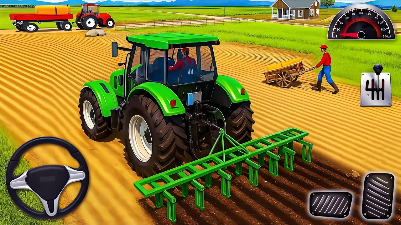 Modern Tractor Farming Driving Simulator 3D - New Tractor Games -Android Gameplay