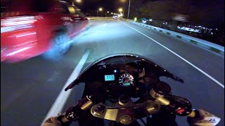 Super Bike All Out In Rain (with music)