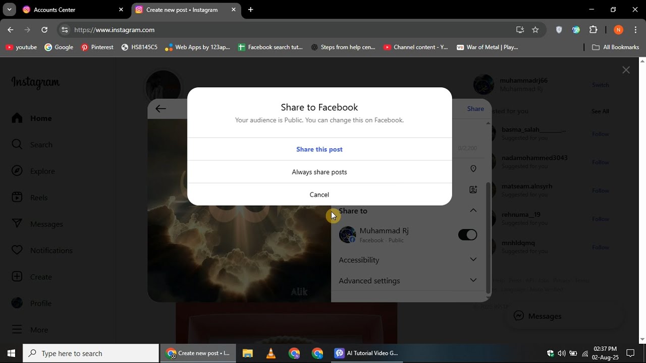 how-to-cross-post-from-instagram-to-facebook-youtube