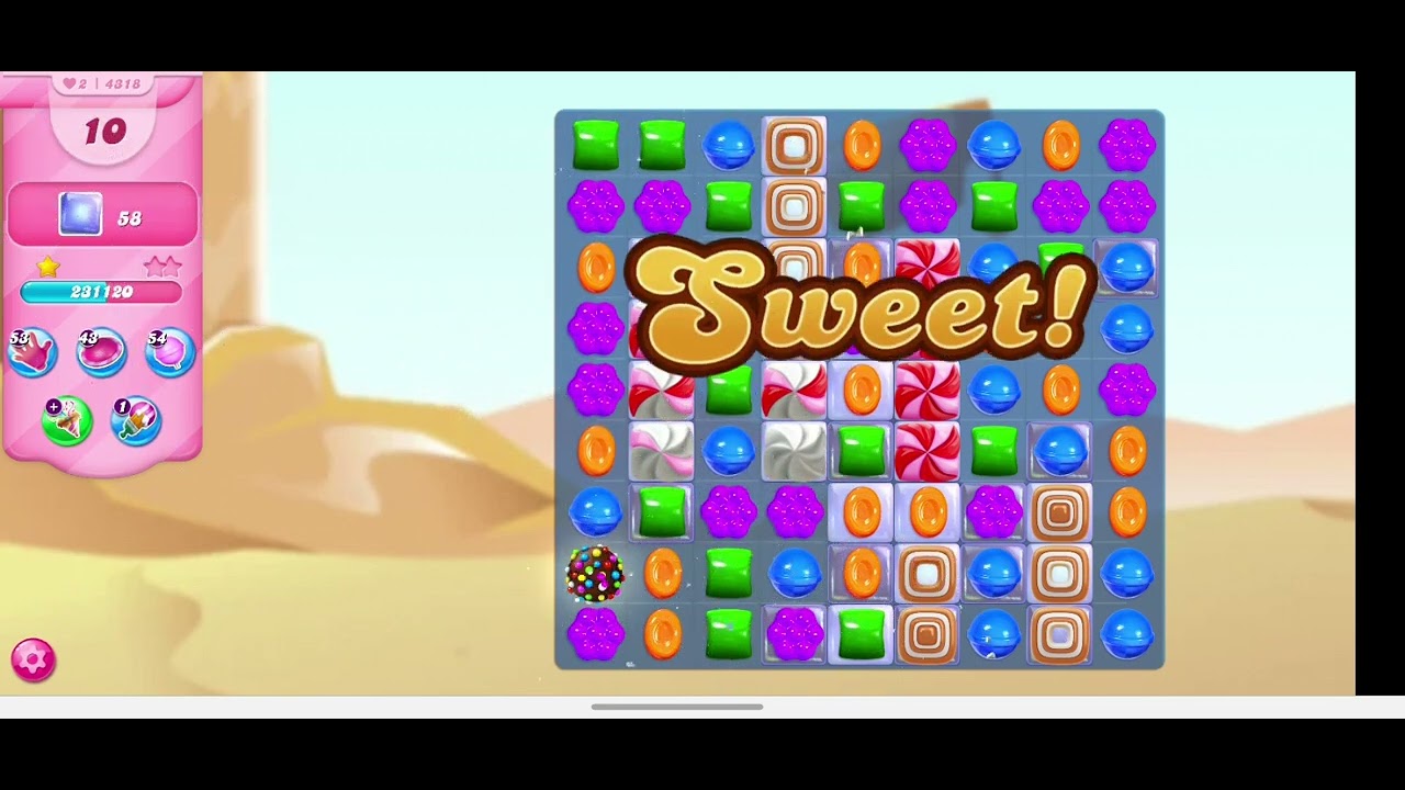 Candy Crush Saga level-4318//No boosters