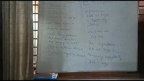 Second Method of Liapunov Stability Analysis - Theorem 1 - Part 1