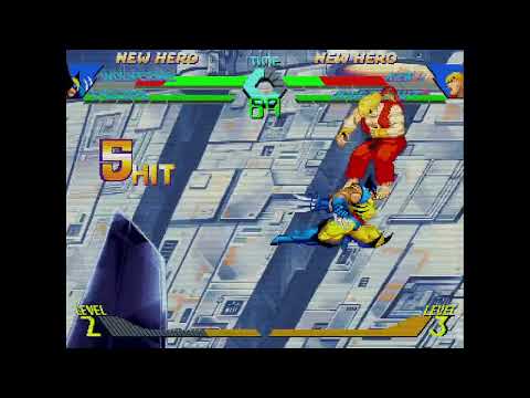X-Men vs. Street Fighter - Wolverine, Cyclops vs. Ken, Juggernaut