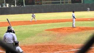 20110223九九大專盃 北體高苑14鄭佳彥vs龔則維靠失誤上壘