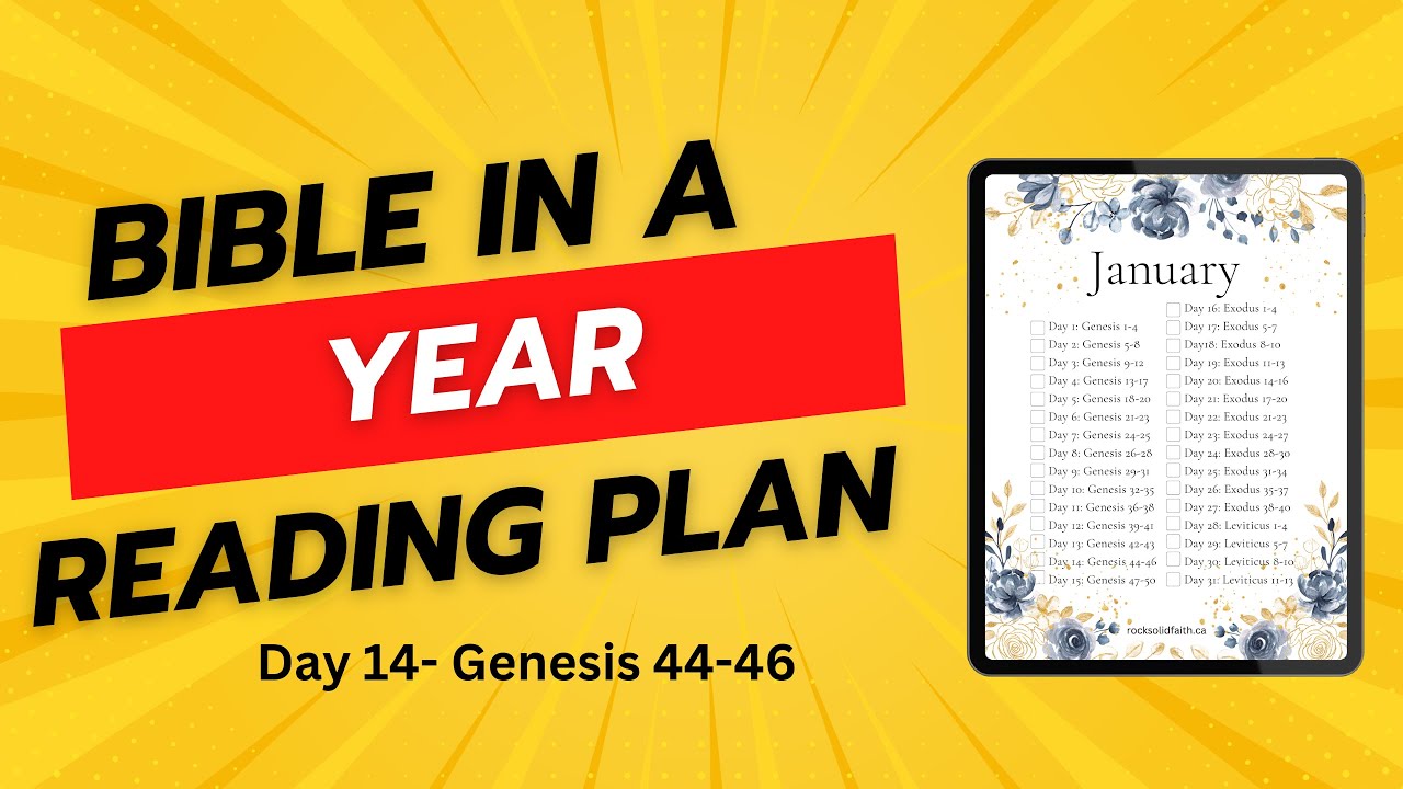 44 46 Bible in A Year Reading Plan: Day 14- Genesis 44-46- Joseph reveals ...