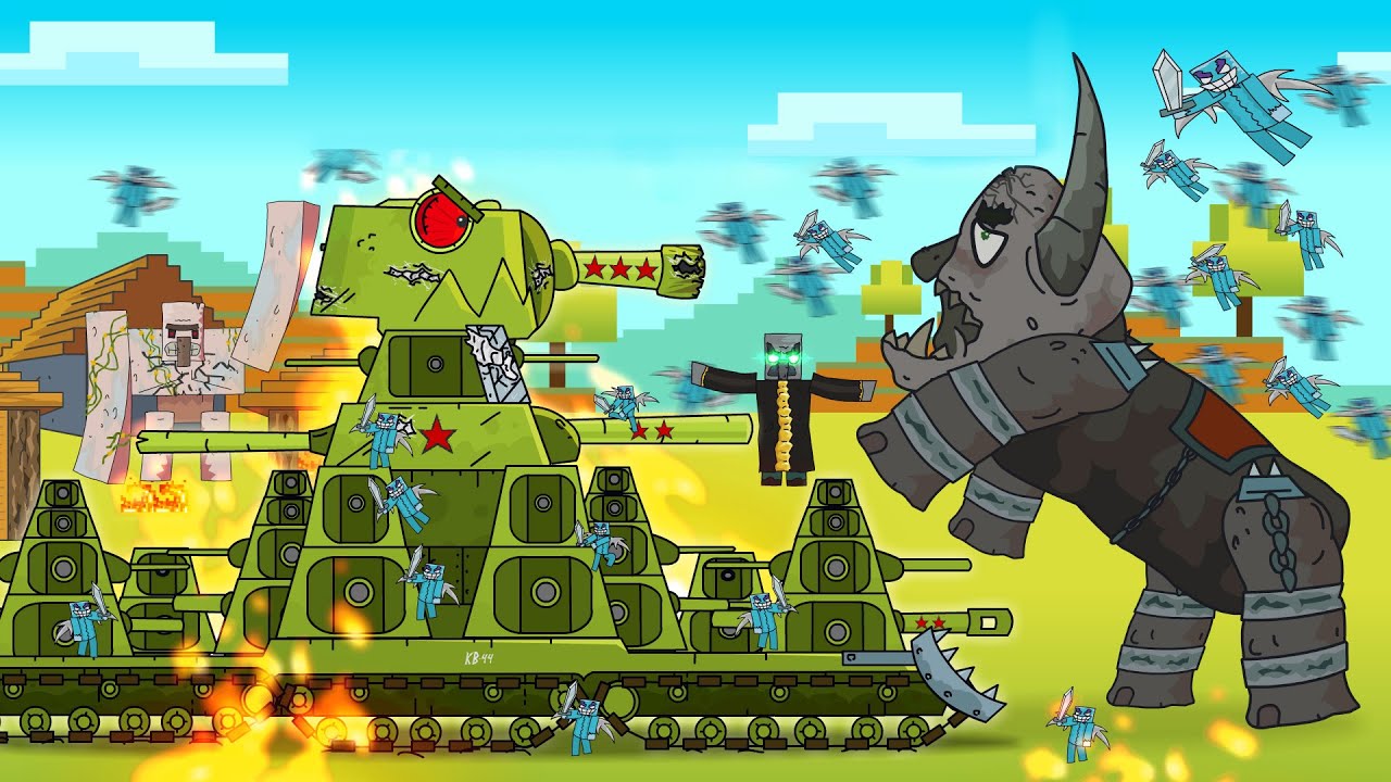 Giant monster VS tank. 24 MIN. World of tanks cartoon in English ...