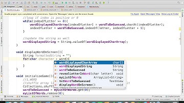 Java - Method to Reveal Words on Screen | Hangman Android App