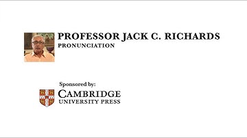 Professor Jack C. Richards - Pronunciation