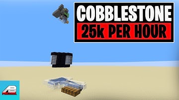 Minecraft Simple Automatic Cobblestone Farm 1.19 (1.16, 1.17, 1.18) 25000 cobble per hour