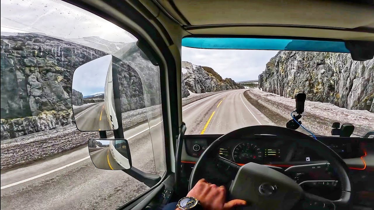 POV Truck Driving Norway Korgen-Mosjøen 4K60 Volvo FH540