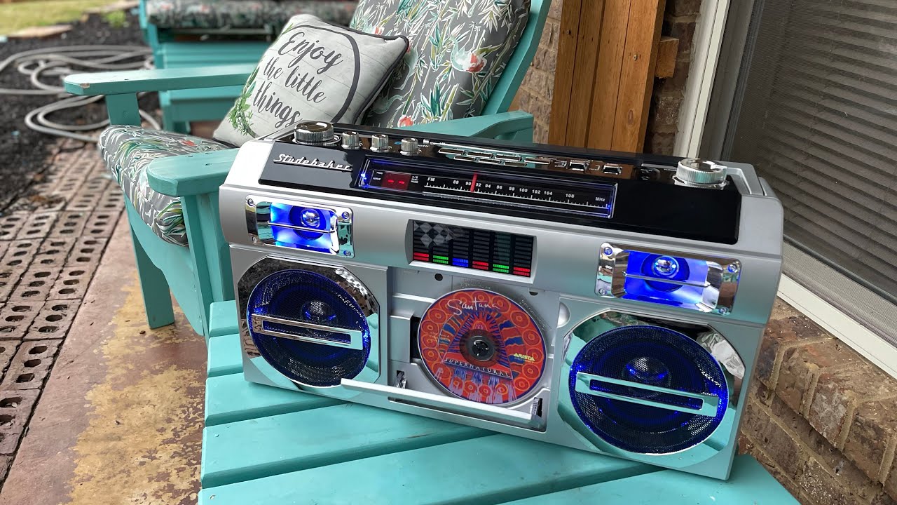 Studebaker 80’s Retro Street Bluetooth BoomBox With Cd Player Unboxing