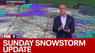 Minnesota weather: Sunday snowstorm update from Ian Leonard [3 p.m.]
