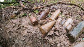 Poison Bottles FOUND Digging at antique Dump! Mudlarking for treasures