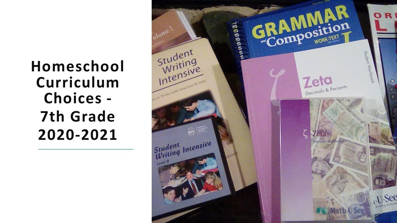 Homeschool Curriculum Choices for 7th Grade 2020-2021 - YouTube