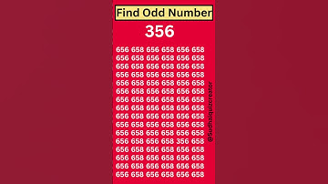 FIND ODD NUMBER 👀🧠#facts #education #gk #mathematics #odd #games #challenge #numberpuzzle