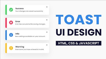 Toast Notifications UI Design | HTML & CSS