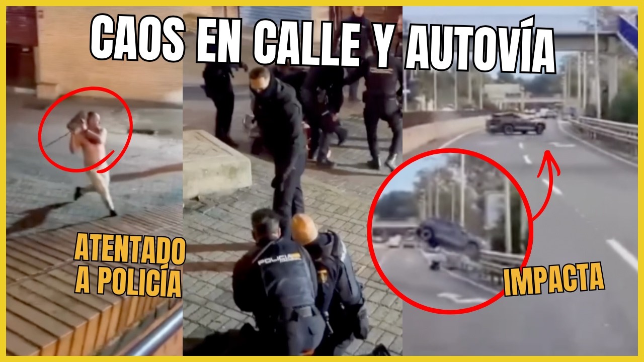 ATACAN a la Policía y un coche FUERA de CONTROL en plena autovía