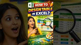 🔥 How to Design Table in Excel | Excel Table Formatting in Hindi | Easy Trick#Excel #ExcelShorts