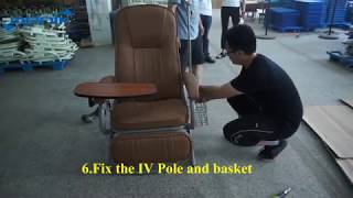 How to setting up blood donor chair / dialysis chair YA-SY102