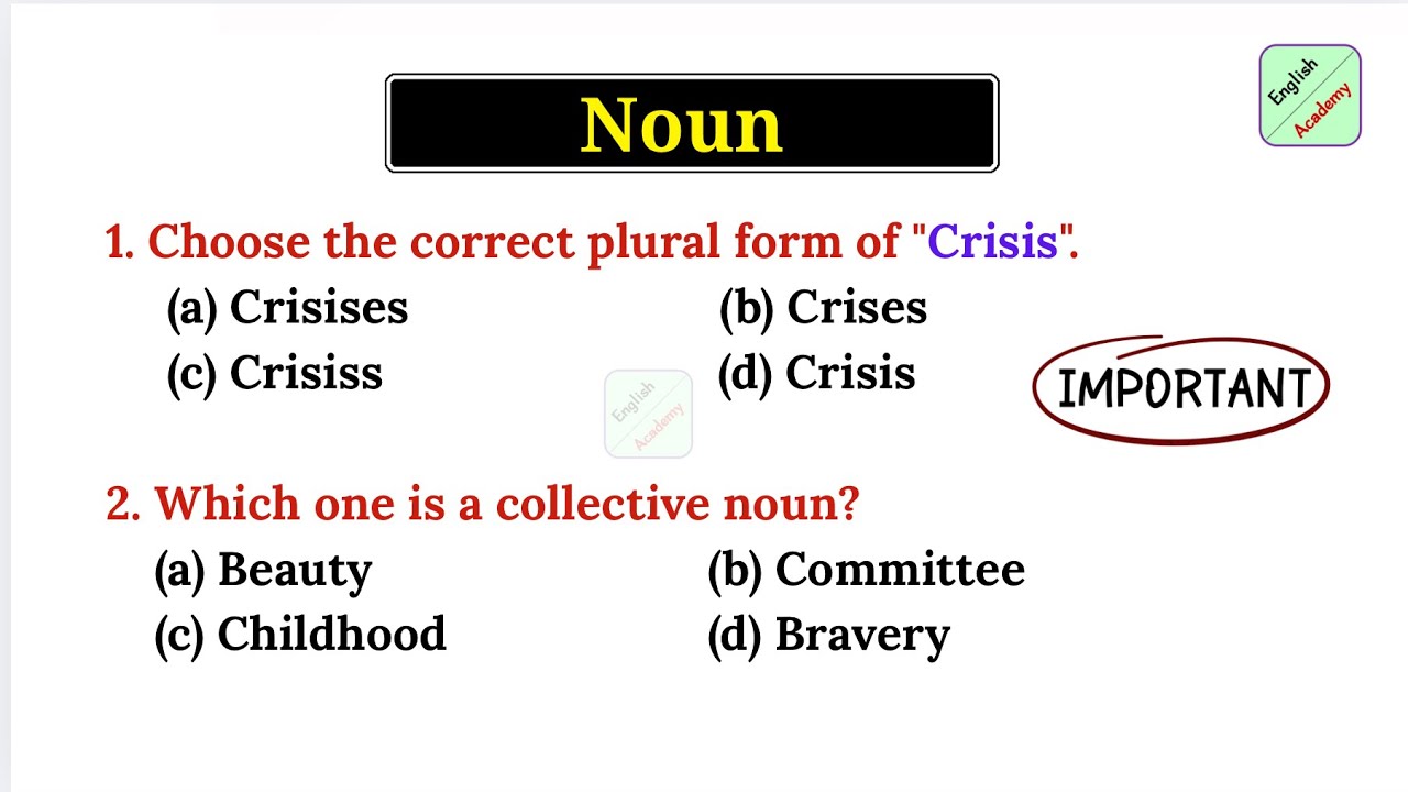Noun practice set -1 