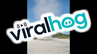 Quickly Moving Dust Devil In Staff Parking || ViralHog