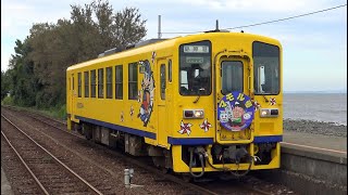 【4K】島原鉄道キハ2500形気動車 到着・発車シーン集+乗車動画(走行音) 諫早駅、大三東駅、島原港駅にて 2022.9