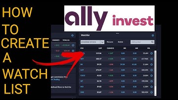 CREATE A WATCHLIST IN ALLY INVEST | SAVING TO LIVE