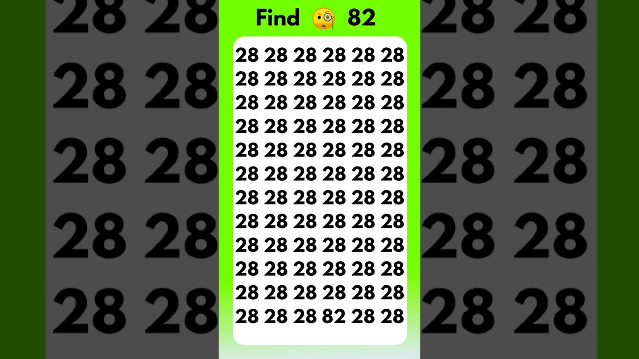 Find The Odd Number 82 Shorts Youtubeshorts Puzzle Viral Oddoneout